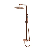 Boheme Stick Linea Душевая стойка: смеситель, излив, ручной и верхний душ, цвет: copper brushed 128-CB.3