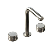 Boheme Prestige Смеситель для раковины на 3 отверстия, без д/к, излив 14 см, цвет: nickel brush 152-NB-PR