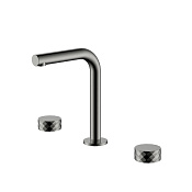 Boheme Stick Diamond Смеситель для раковины на 3 отв., без д/к, излив 14 см, цвет: shine gun metall 152-SGM.1