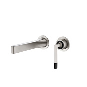 Boheme Duo Смеситель для раковины встраиваемый, с внутрен. частью, излив 22,1 см, цвет: nickel brush 165-NB