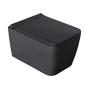 Boheme Zen Унитаз подвесной безободковый 35х52 см, смыв каскадный, с сиденьем, цвет: antracite 967-SET-A