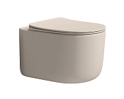 Boheme Flow Унитаз подвесной безободковый 36х51,5 см, смыв торнадо, сиденье микролифт, цвет: daphne 969-SET-D