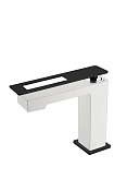 Boheme Q Смеситель для раковины, без донного клапана, излив 13,2 см, цвет: white/black 141-WB