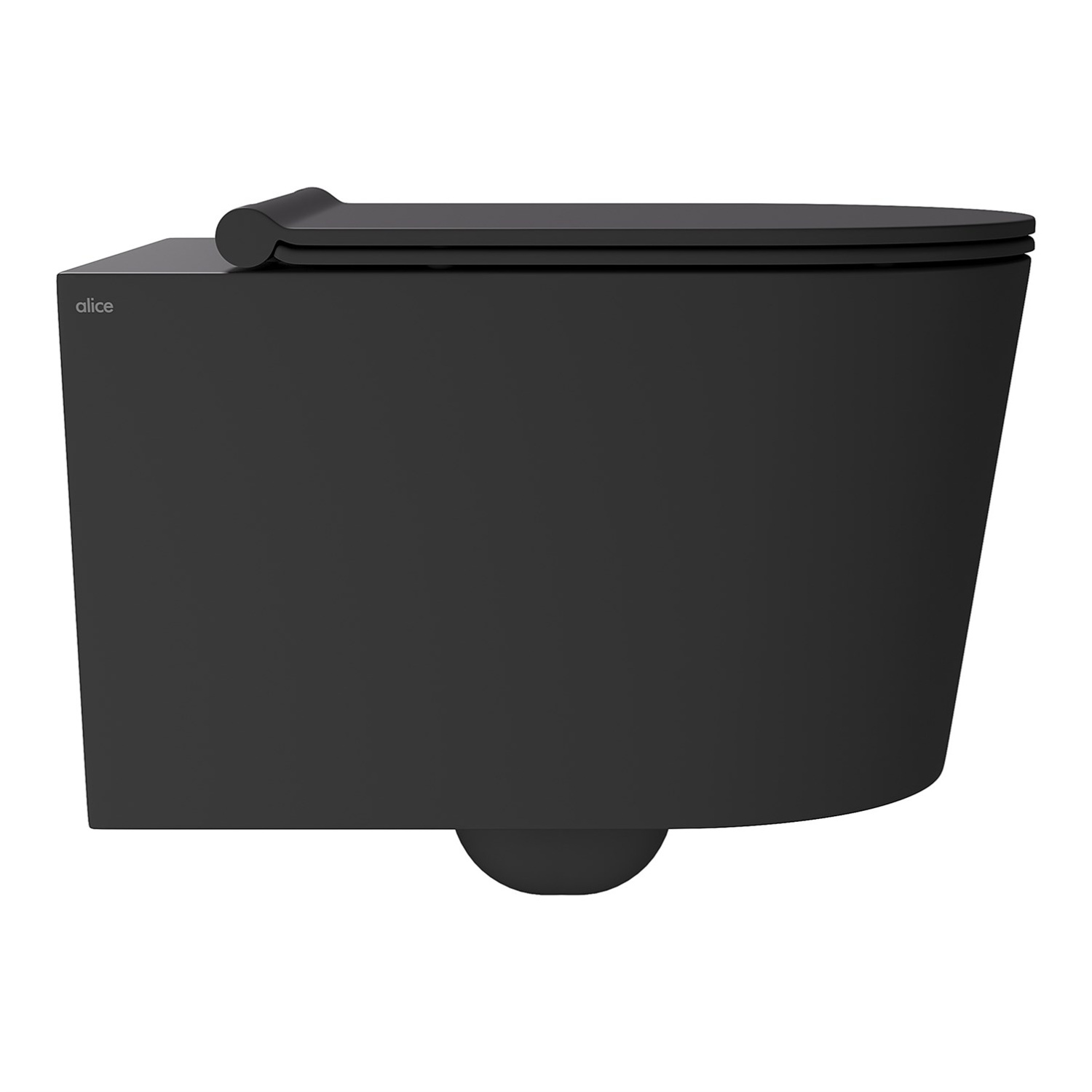 Alice Form Чаша подвесного унитаза 35х50 см, безободковый, цвет: черный матовый 22300108