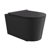 Alice Form Чаша подвесного унитаза 35х50 см, безободковый, цвет: черный матовый 22300108