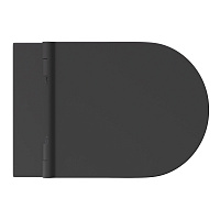 Alice Form Чаша подвесного унитаза 35х50 см, безободковый, цвет: черный матовый 22300108