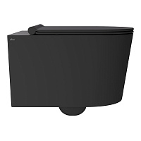 Alice Form Чаша подвесного унитаза 35х50 см, безободковый, цвет: черный матовый 22300108