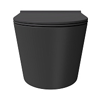 Alice Form Чаша подвесного унитаза 35х50 см, безободковый, цвет: черный матовый 22300108