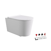 Alice Form Унитаз подвесной 35х50 см, безободковый, с сиденьем, цвет: белый матовый 22300109SET