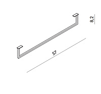 Alice Towel Полотенцедержатель 57 см под раковину, подвесной, цвет: хром PA60H