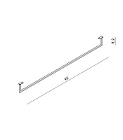 Alice Towel Полотенцедержатель 95 см под раковину, подвесной, цвет: хром PA100H