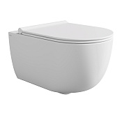 Alice Unica Чаша подвесного унитаза 35х52 см, безободковый, смыв торнадо, цвет: белый матовый 32254109