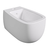 Alice Nur Биде подвесное 37х57 см, c 1 отверстием под смеситель и переливом, цвет: белый глянцевый 33130101