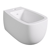 Alice Nur Биде подвесное 37х57 см, c 1 отверстием под смеситель и переливом, цвет: белый матовый 33130109