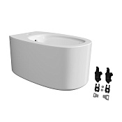 Alice Idilla Биде подвесное 35х55 см, с переливом и креплением, цвет: белый глянцевый 48130101SET