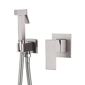 Abber Daheim Гигиенический душ со смесителем и встраиваемой частью, 1 вид струи, цвет: сатин AF8225SP