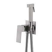 Abber Daheim Гигиенический душ со смесителем и встраиваемой частью, 1 вид струи, цвет: сатин AF8226SP