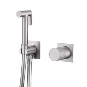 Abber Rund Гигиенический душ со смесителем и встраиваемой частью, 1 вид струи, цвет: сатин AF8725SP