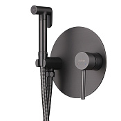 Abber Emotion Гигиенический душ со смесителем и встраиваемой частью, 1 вид струи, цвет: никель AF8826NG