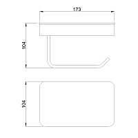 Abber Westen Держатель туалетной бумаги с полочкой, подвесной, цвет: никель AA1730NG