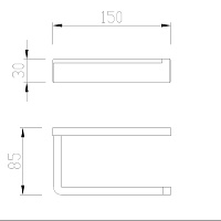 Abber Westen Держатель туалетной бумаги открытый, подвесной, цвет: никель AA1731NG