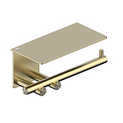 Abber Osten 316 Держатель туалетной бумаги с полочкой, подвесной, цвет: золото брашированное AA1830BG