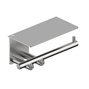 Abber Osten 316 Держатель туалетной бумаги с полочкой, подвесной, цвет: нержавеющая сталь AA1830BST