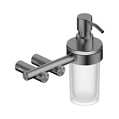 Abber Osten 316 Дозатор для жидкого мыла, подвесной, стеклянная колба, цвет: оружейная сталь AA1859BGG