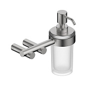 Abber Osten 316 Дозатор для жидкого мыла, подвесной, стеклянная колба, цвет: нержавеющая сталь AA1859BST