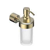 Abber Osten 316 Дозатор для жидкого мыла, подвесной, стеклянная колба, цвет: золото брашированное AA185A9BG