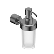 Abber Osten 316 Дозатор для жидкого мыла, подвесной, стеклянная колба, цвет: оружейная сталь AA185A9BGG