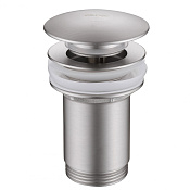 Abber Донный клапан для раковины Click-Clack с переливом, цвет: сатин AF0010SP