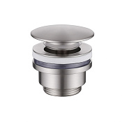 Abber Донный клапан для раковины Click-Clack без перелива, цвет: сатин AF0011SP