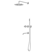 Abber Wasser Kreis Душевой комплект встр.: термостат, верхний ручной душ, цвет: нержавеющая сталь AF8150BST