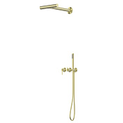 Abber Perfekte 316 Душевой комплект встр.: смеситель, верхний и ручной душ 1 вид струи, цвет: золото AF8A18BG