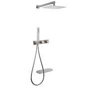 Abber Rund Душевой комплект встраиваемый: термостат, верхний душ, ручной душ 1 вид струи, цвет:сатин AF8750SP