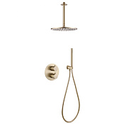 Abber Wasser Kreis Душевой комплект встр.: смеситель, верхний душ и ручной душ, цвет: золото матовое AF8121G