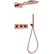 Abber Wasser Kreis Душевой комплект встр.: термостат, верхний душ и ручной душ, цвет: розовое золото AF8151RG