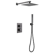 Abber Daheim Душевой комплект встр.: термостат, верх. душ 25 см, руч. душ 1 вид струи, цвет: никель AF8251NG