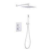 Abber Daheim Душевой комплект встр.: термостат, верхний и ручной душ 1 вид струи, цвет:белый матовый AF8251W