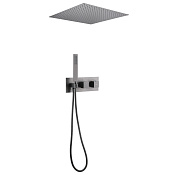 Abber Daheim Душевой комплект встр.: термостат, верх. душ 50 см, руч. душ 1 вид струи, цвет: никель AF8255NG