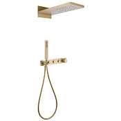 Abber Rund Душевой комплект встр.: термостат, верх. душ, руч. душ 1 вид струи, цвет: золото матовое AF8752G