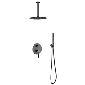 Abber Emotion Душевой комплект встр.: смеситель, верх. душ 25 см, руч. душ 1 вид струи, цвет: никель AF8821NG