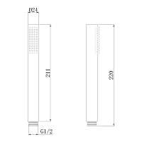 Abber Ручной душ с 1-м видом струи, цвет: сатин AF0051SP