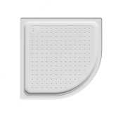 Abber Поддон для душа угловой из акрила 100x100x13h см, цвет: белый глянцевый AD3A100