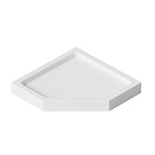 Abber Поддон для душа угловой из акрила 80x80x13h см, цвет: белый глянцевый AD3B080