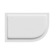Abber Поддон для душа угловой из акрила 100x90x13h см, цвет: белый глянцевый AD3E109 L