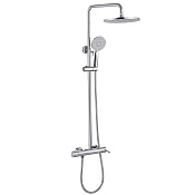 Abber Emotion Душевая стойка: смеситель, ручной душ 2 вида струи, шланг, верх. душ 25 см, цвет: хром AF8816L