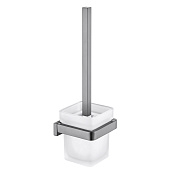 Abber Westen Ершик для унитаза подвесной со стеклянной колбой, цвет: никель AA1732NG