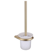 Abber Nord Ершик для унитаза подвесной со стеклянной колбой, цвет: золото матовое AA1532G